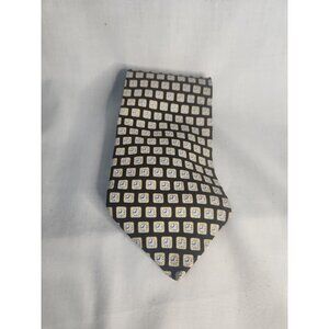 Vicky Davis "Time Flies" Mens Silk  Neck Tie Black Yellow Clocks
